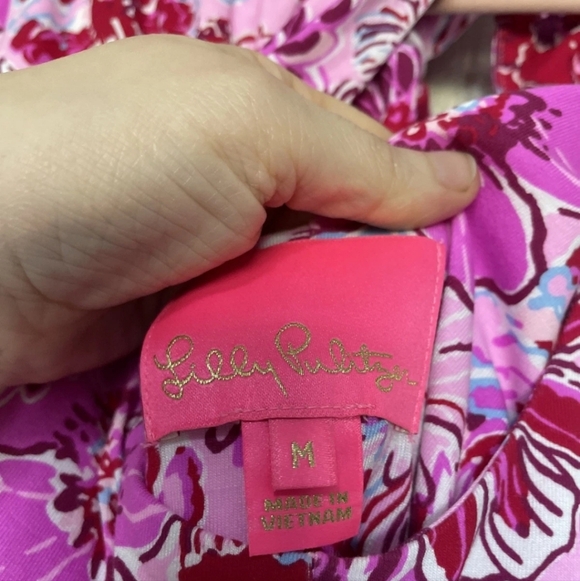 Lilly Pulitzer Size Medium Wyota Maxi Dress In Lilac Thistle In The Wild Pink - Picture 2 of 12